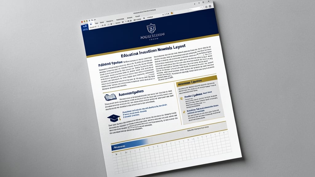 Educational Institution Newsletter Layout