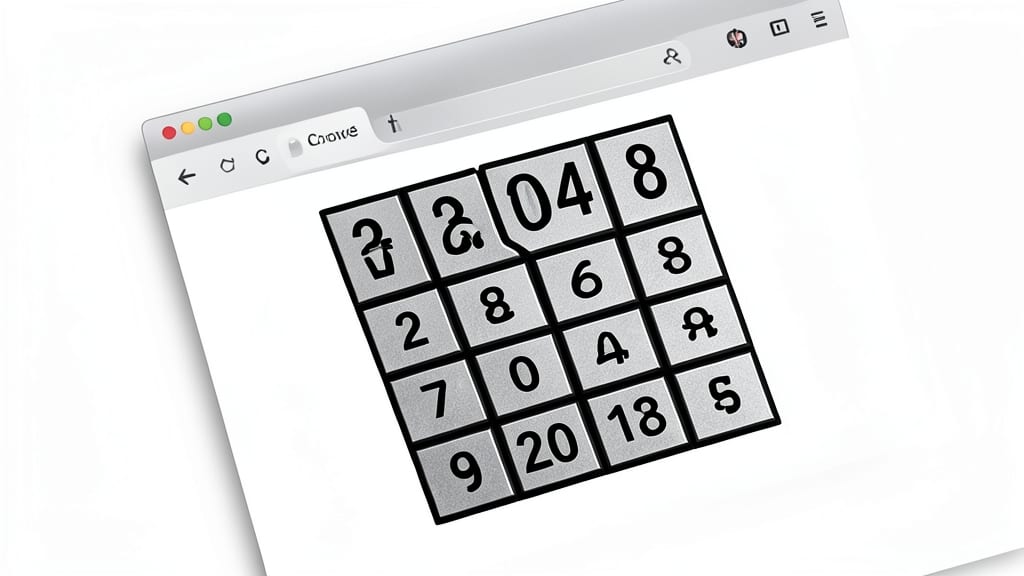 2048 Chrome Doodle Game