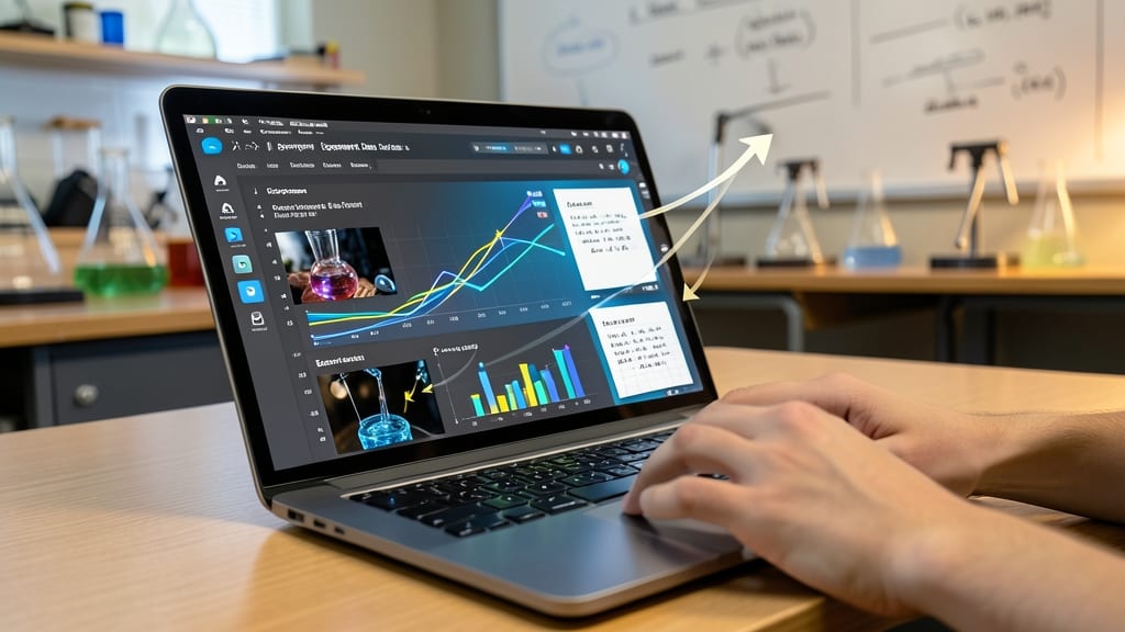 Science Experiment Data Dashboard in PowerPoint